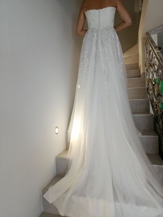 Sukienka ślubna z welonem damska L