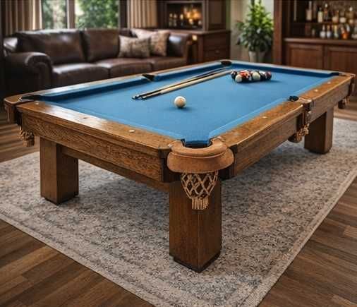 Bilard stół DREWNIANY kamień skóra jak nowy gwarancja DOWÓZ pool do św