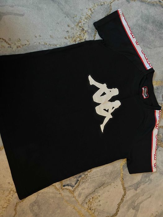 Kappa _ Czarna koszulka t-shirt S/M