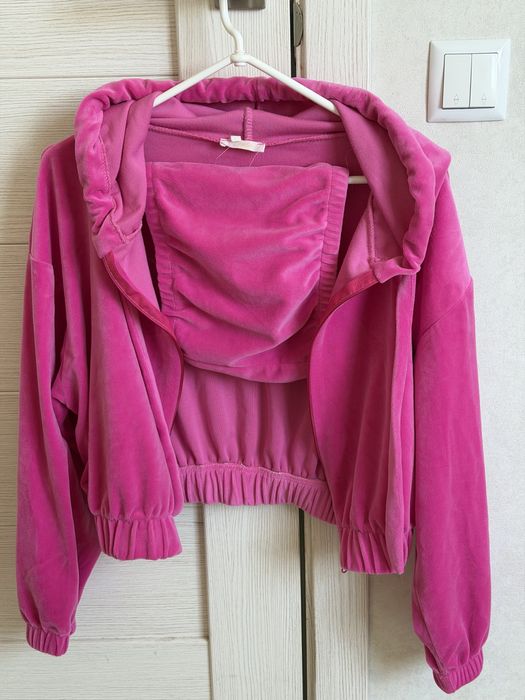 велюровый костюм 3ка худи+ топ и джогеры 42-44