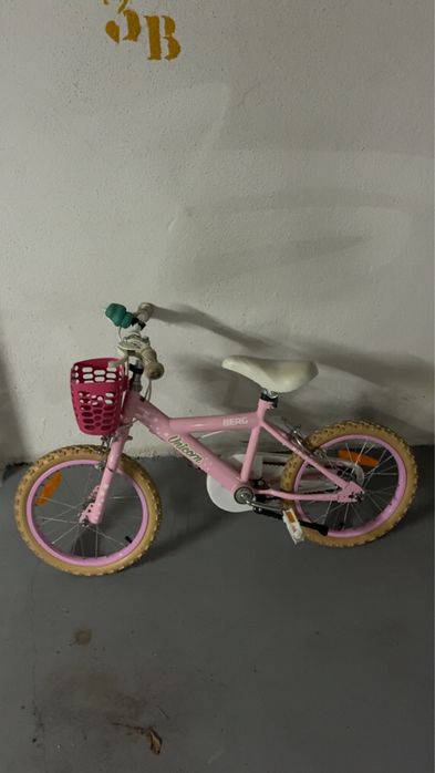 bicicleta berg menina versao unicornio roda 16