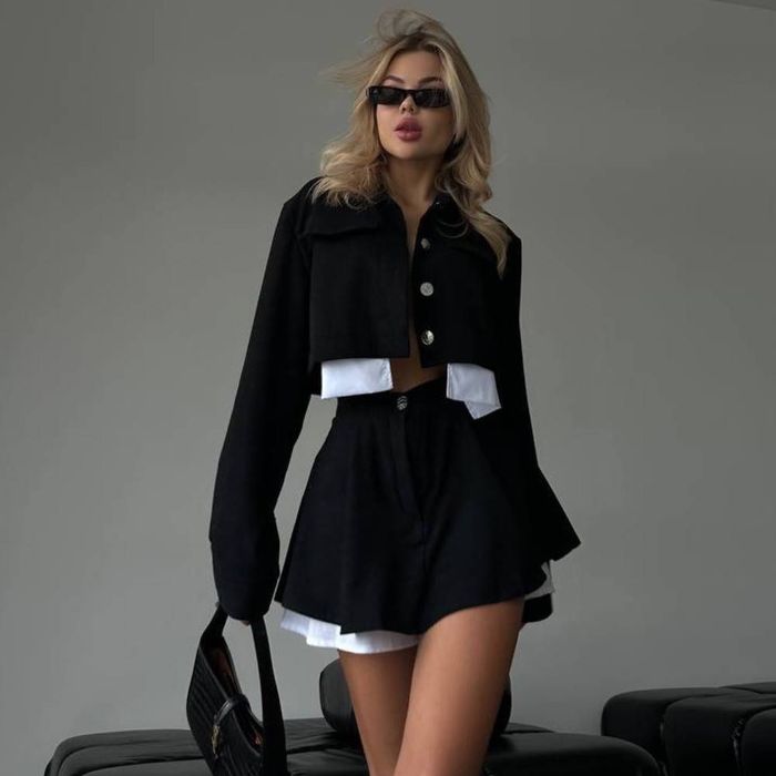 Вельветовий костюм двійка з білою підкладкою