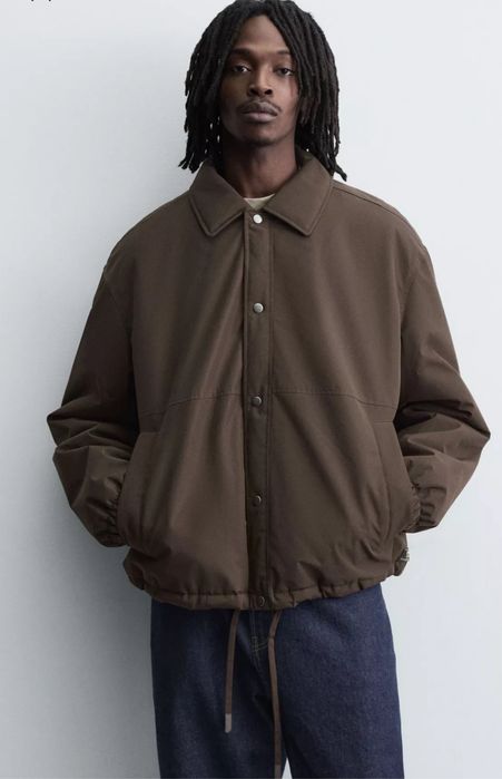 Стьобана технологічна куртка ZARA Розмір М Коричнева АРТ. 3833/401/700