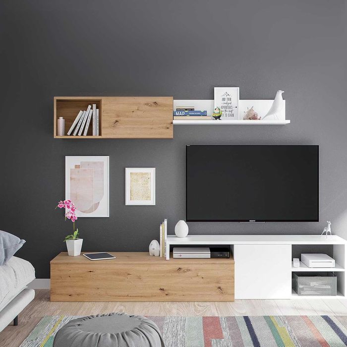 Móveis para a sala em carvalho e branco [reversíveis]NOVO ENVIO GRÁTIS