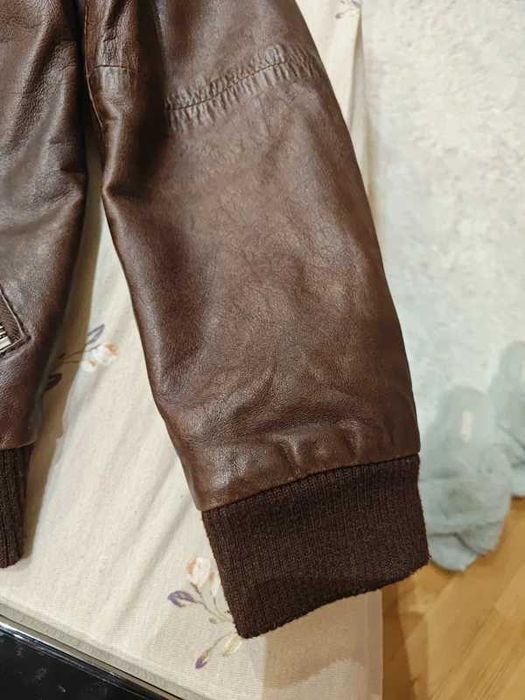 Kurtka pilotka. Skóra naturalna. Brąz. Rozmiar 50.