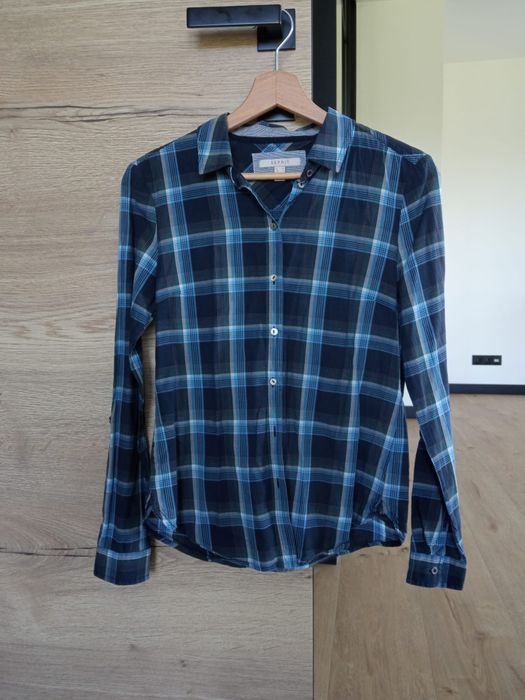 Koszula Esprit 100 % bawełna w kratę xs 34