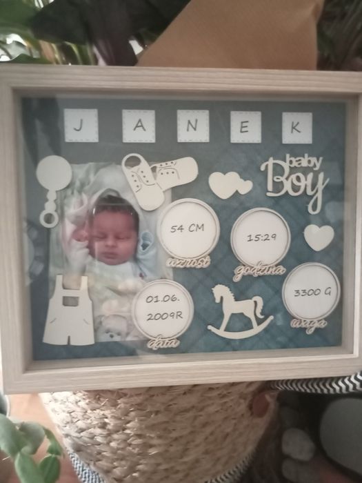 Metryczka dziecięca 3D