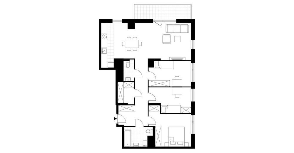 5-pokojowe mieszkanie 90m2 + balkon