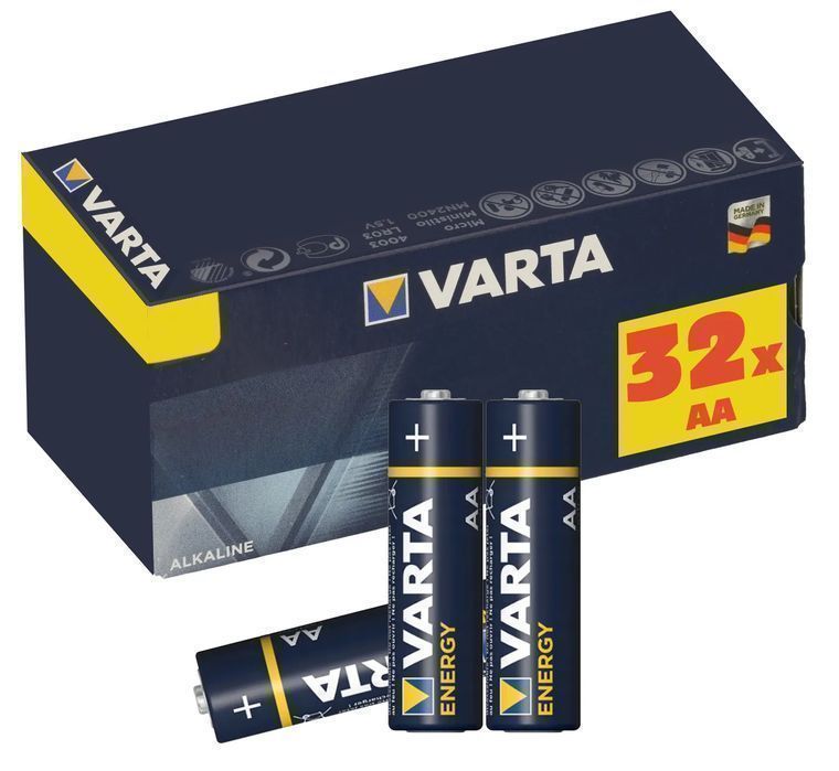 Zestaw 32x baterie alkaliczne AA VARTA R6 duże paluszki do zabawek