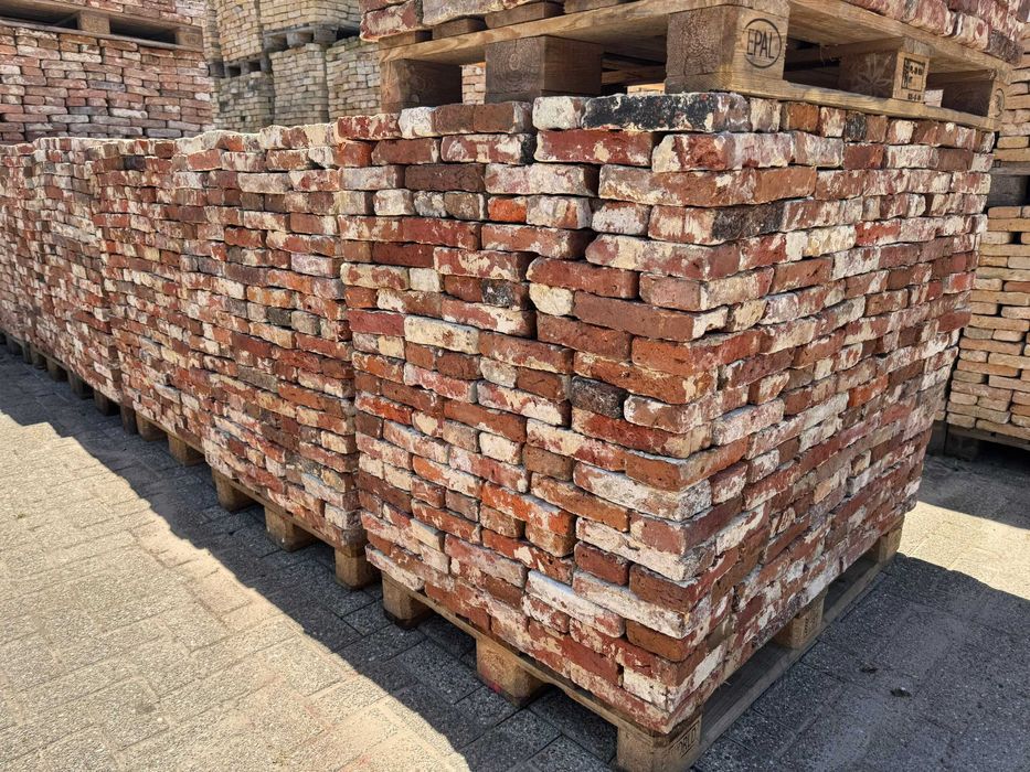 Cegła rozbiórkowa Holenderka Duńska 24 i 21 cm, Cegła Belgijka 18 cm