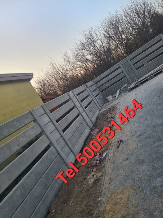 Płoty betonowe- montaże