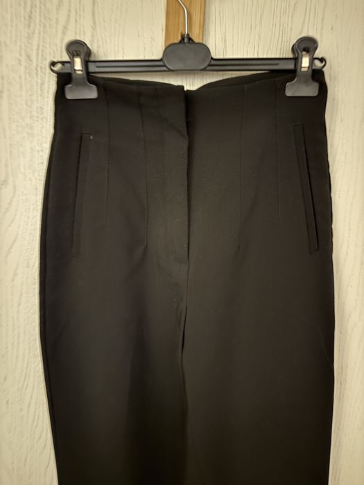 Czarne wysoki stan spodnie zara