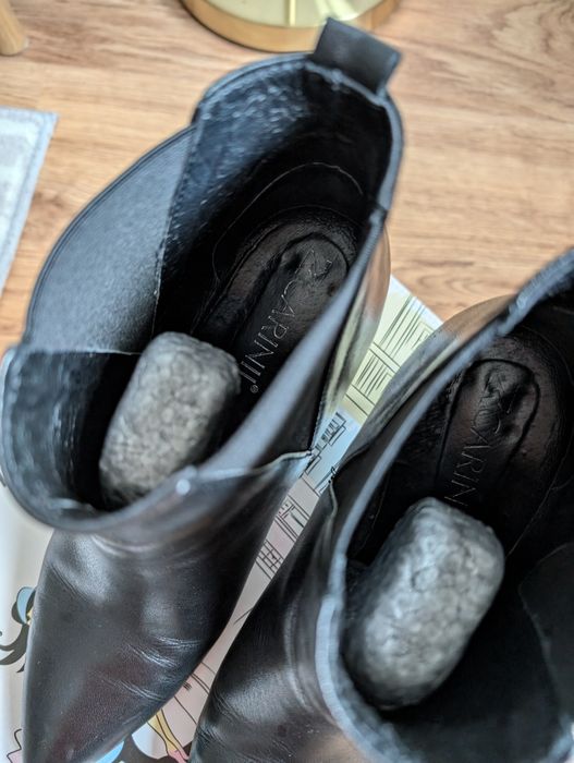 Botki skórzane na szpilce 40