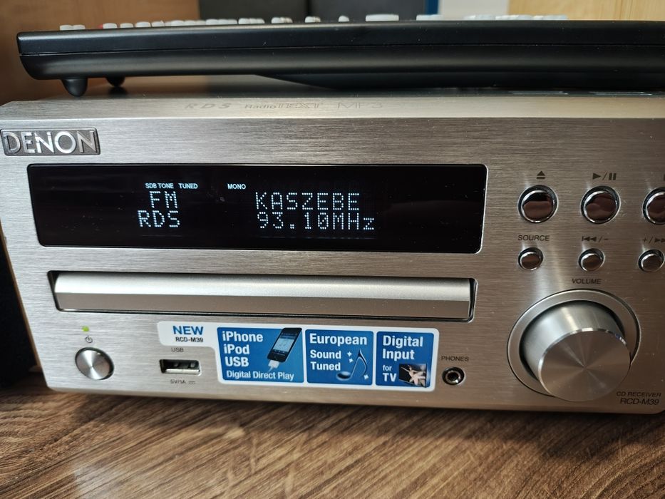 Mini wieża DENON RCD-M39 +pilot+kolumny super brzmienie