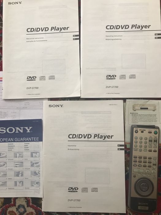 Leitor cd dvd Sonny Dvp-S 7700 topo de gama