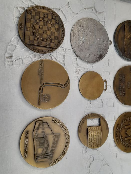 Medalhas de bronze comemorativas- Emigrantes, Alenquer , Esposende etc