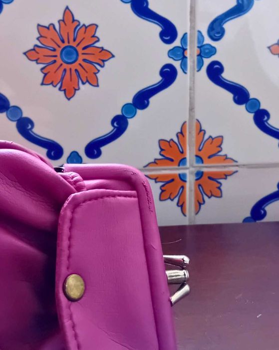 Carteira em pele PU roxa