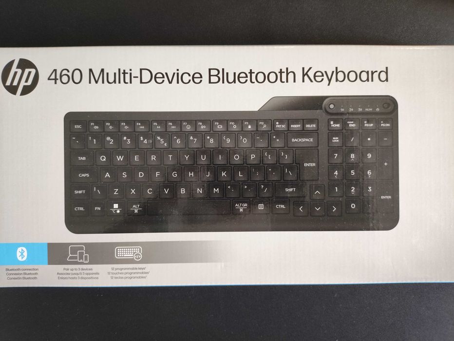 Teclado Sem Fios HP 460 – 3 Dispositivos Bluetooth (ISO PT)