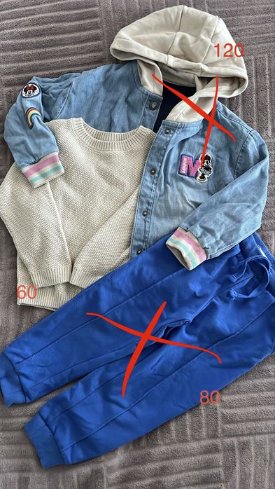 Одяг для дівчинки штани кофта майка 98-104