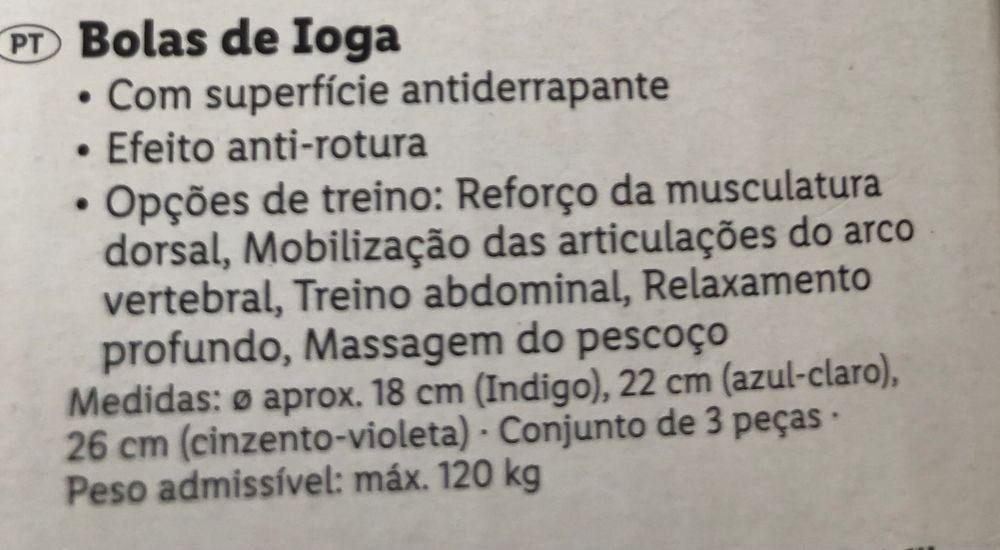 3 Bolas para yoga Novas