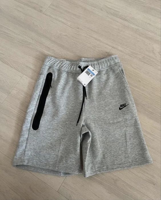 Nike tech fleece найк теч флис флисс шорты шорти short shorts серые сірі топ на літо