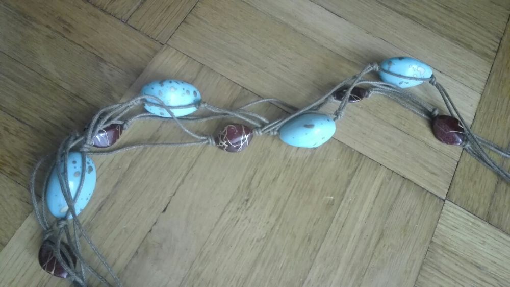 Korale turkus bordo 88 cm