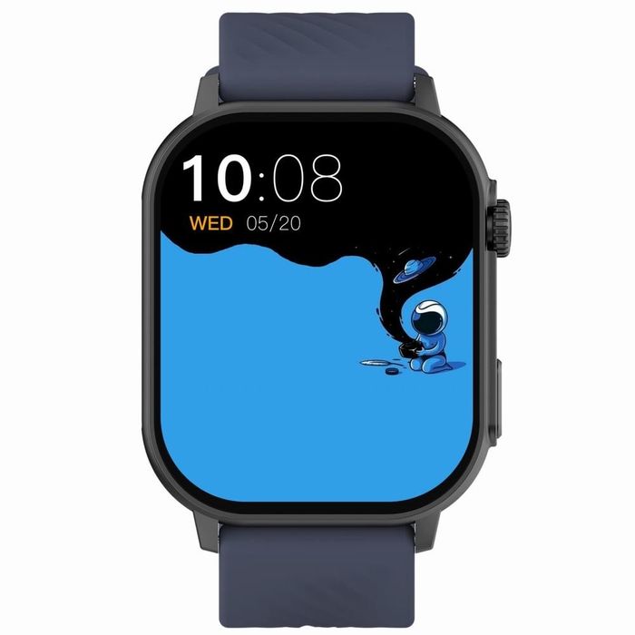smartwatch gravity gt15-4 niebieski pasek silikonowy + tytanowa