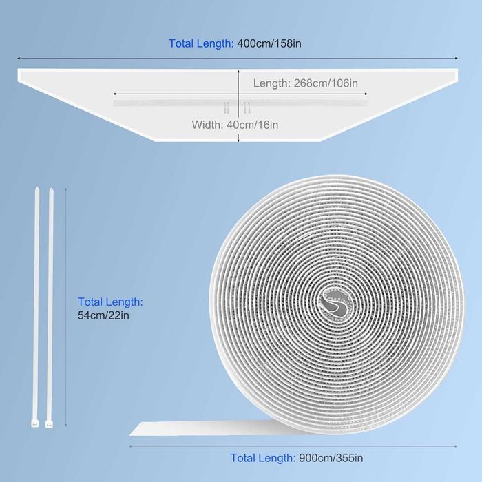 Uszczelka okienna do klimatyzatorów mobilnych bez wiercenia, 400 cm