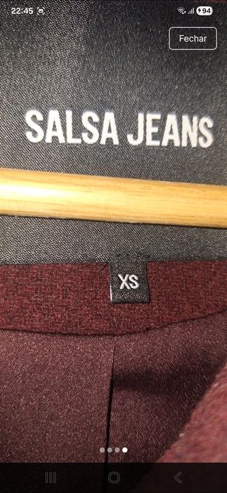 Sobretudo lã pura Bordeux XS Salsa