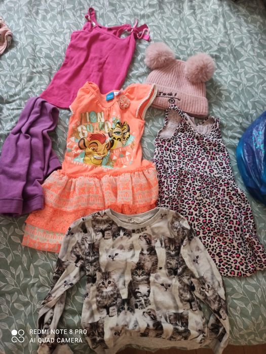 Zestaw ubrań paka paczka ubrania dla dziewczynki od 104 do 116