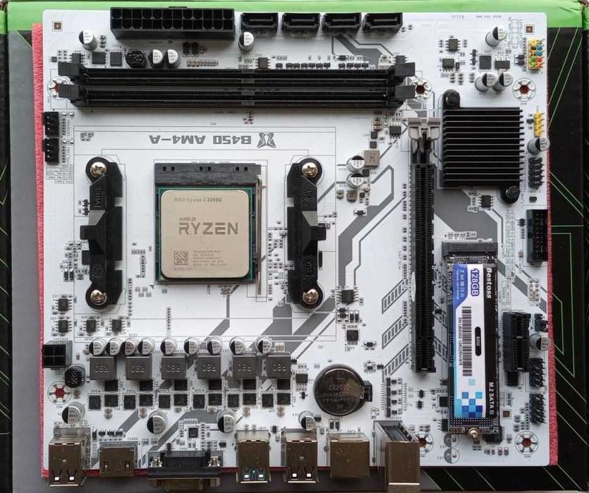 AM4 сборка Ryzen 3 3200G 4 ядра материнка B450 MACHINIST видео Vega 8