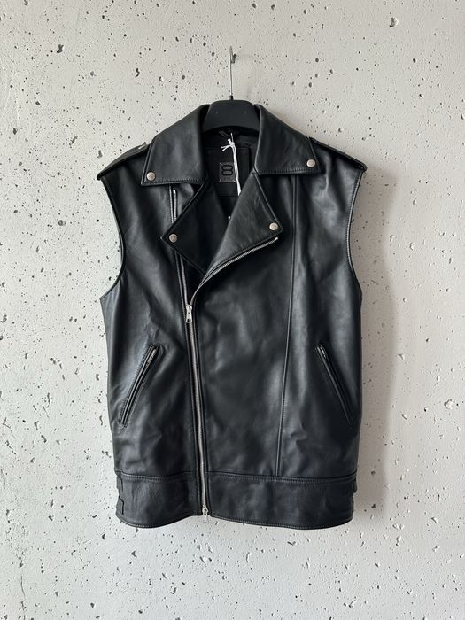 Кожаная жилетка 8 by Yoox Leather Biker vest
