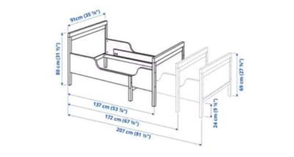 Cama criança extensível