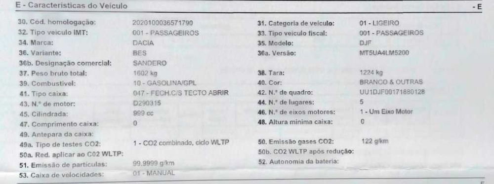 Dacia Sandero COMO NOVO 100 cv, Bi-Fuel (Gasolina e GPL), 1 dono