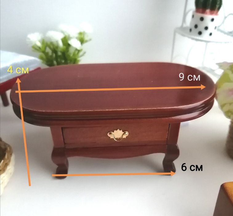 Комод вінтажний ляльковий будинок, мініатюра,стіл меблі іграшкові,1:12