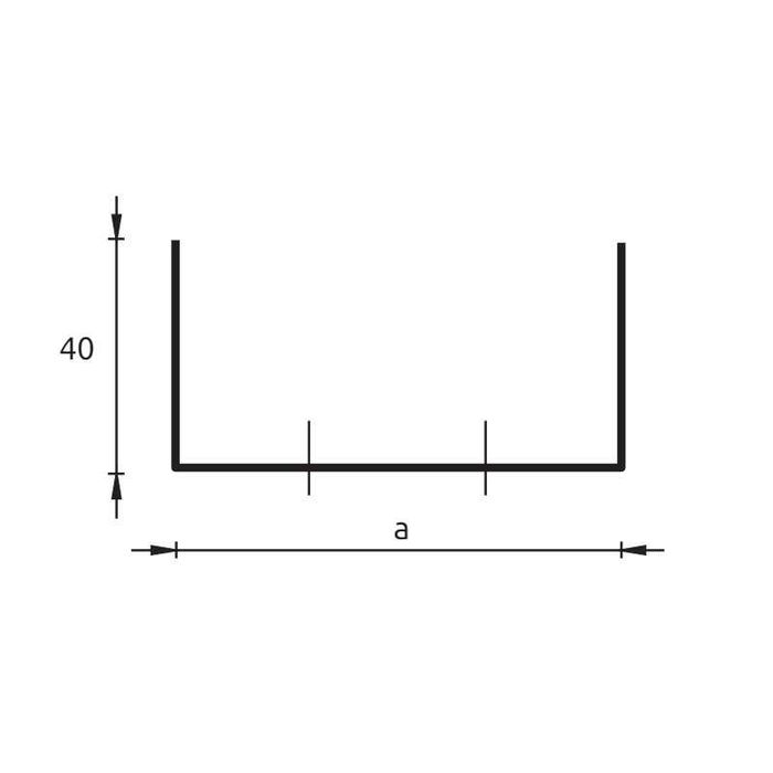 Profil ościeżnicowy UA75 3mb wzmocniony