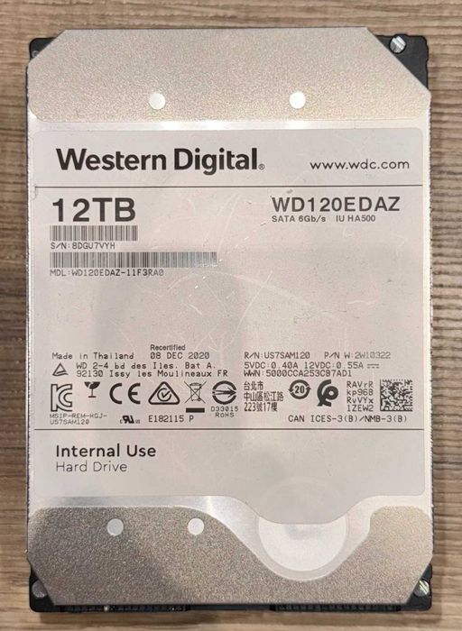 Dysk 12 TB Western Digital WD - Mam 5 sztuk