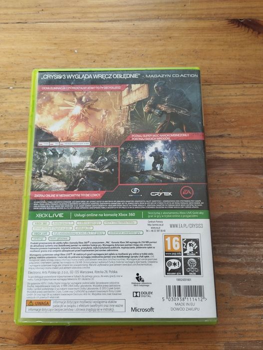 Xbox 360 Crysis 3 po polsku