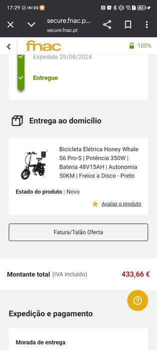 Bicicleta elétrica semi Nova