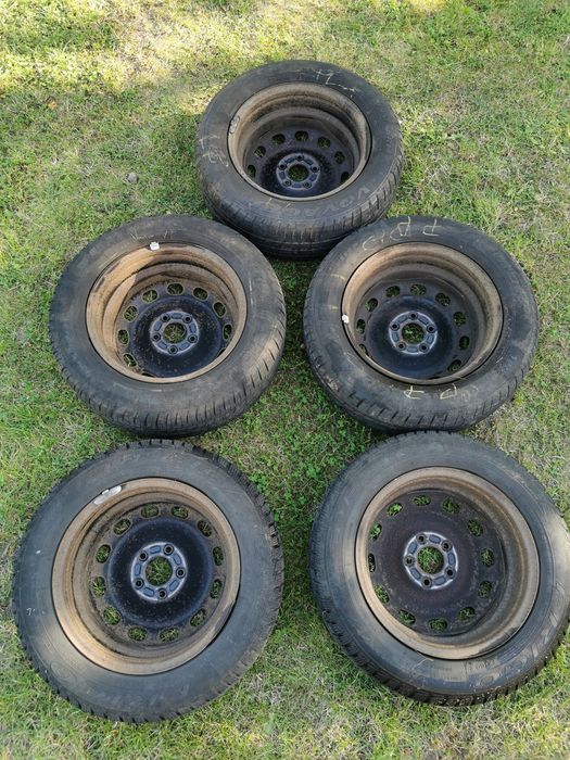 Koła 5szt. 5x108 R15 focus mk2, felgi stalowe, opony zimowe i opony letnie