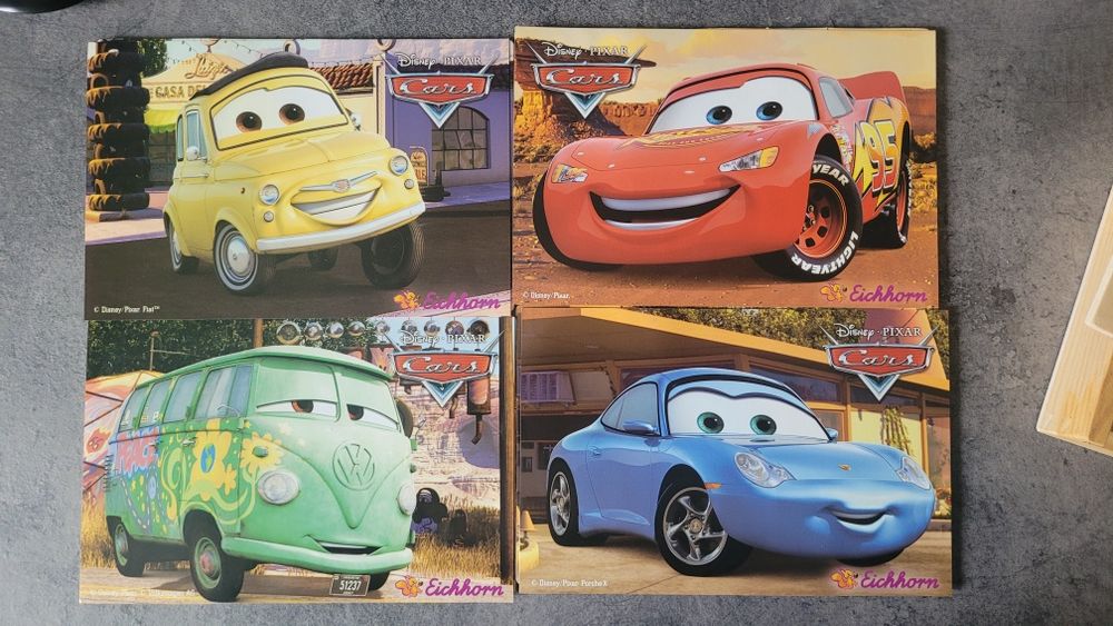 Eichhorn Drewniane Puzzle Cars W Pudełku 4x12el.