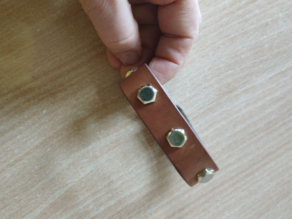 Bransoletka, bransoleta Ochnik skórzana