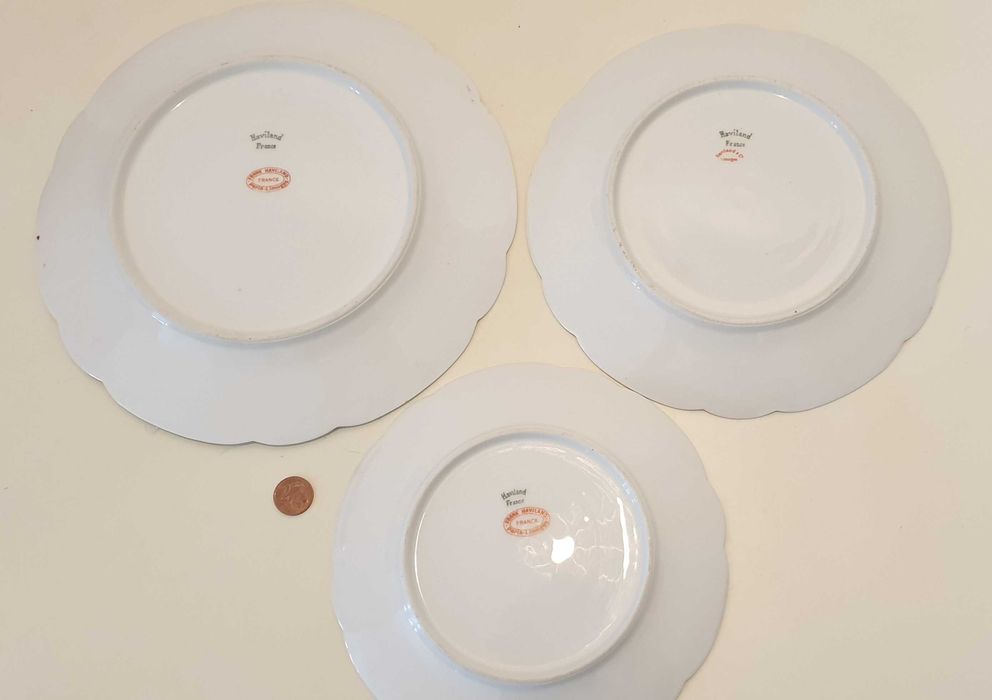 Serviço Jantar Porcelana Loiça Limoges França Aviland 42 Peças Em Mão