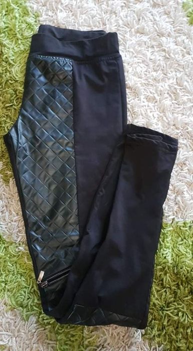 Legginsy getry skora wyciecia damskie S