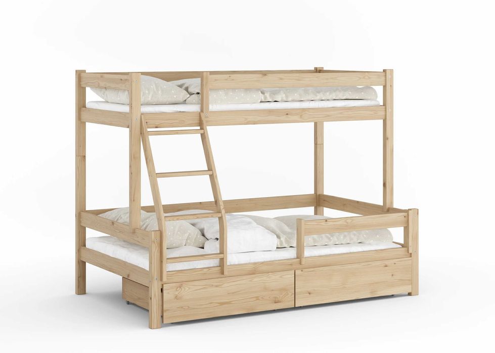 Drewniane Łóżko Piętrowe Gardo na Lata | Grube Nogi
