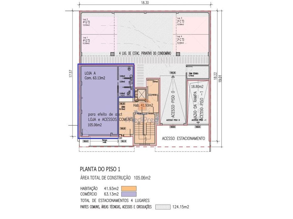 Loja 50 m2, a estrear, com 1 Parqueamento | Moinho do Guizo, Amadora