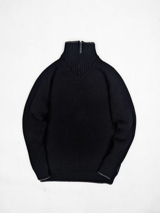 Gant czarna bluza sweter wełniany golf L
