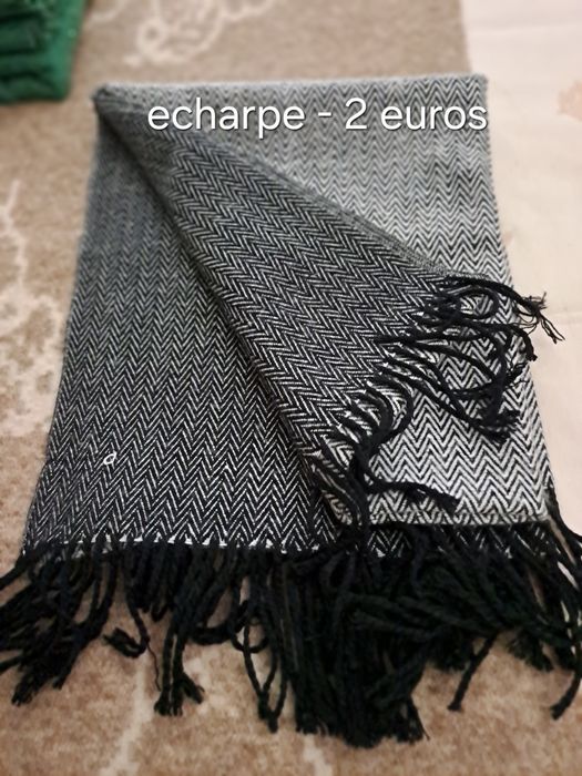4 Echarpes,em lã, tecido leve e tecido grosso- 2 euros cada