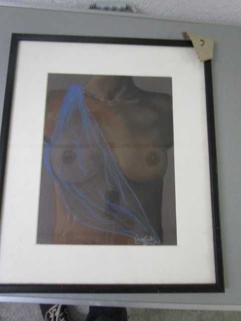 quadro antigo desenho com moldura  andreia carvalho ?