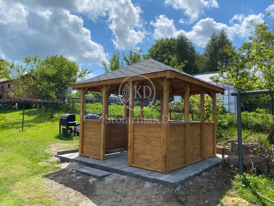 Altana ogrodowa altanka drewniana wiata pergola 3x3 3x4